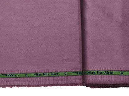 Grasim by Aditya Birla Group 100% Pure Cotton Premium Shirting Fabric (Lavender, Plain)