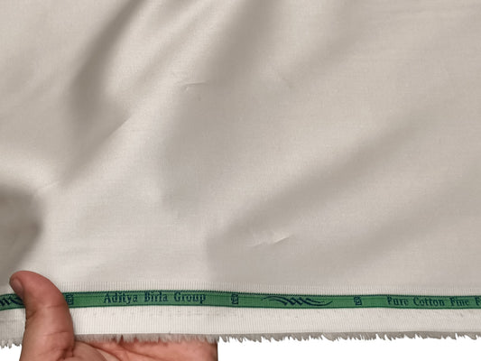 Grasim by Aditya Birla Group 100% Pure Cotton Premium Shirting Fabric (Beige Plain)