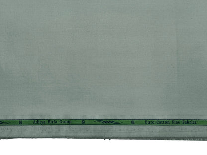 Grasim by Aditya Birla Group 100% Pure Cotton Premium Shirting Fabric (Pastel Green, Plain)