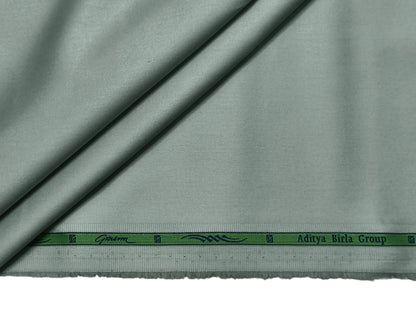 Grasim by Aditya Birla Group 100% Pure Cotton Premium Shirting Fabric (Pastel Green, Plain)