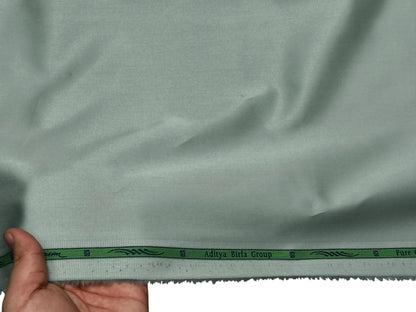 Grasim by Aditya Birla Group 100% Pure Cotton Premium Shirting Fabric (Pastel Green, Plain)