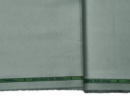 Grasim by Aditya Birla Group 100% Pure Cotton Premium Shirting Fabric (Pastel Green, Plain)
