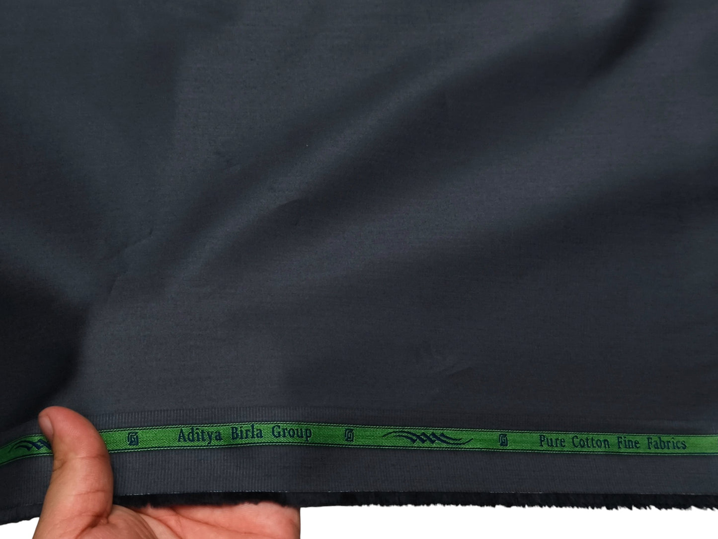 Grasim by Aditya Birla Group 100% Pure Cotton Premium Shirting Fabric (Dark Grey, Plain)