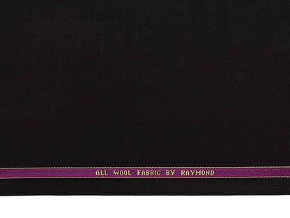 Raymond 100% Wool Premium Suiting Fabric (Dark Brown, Silent Stripes)