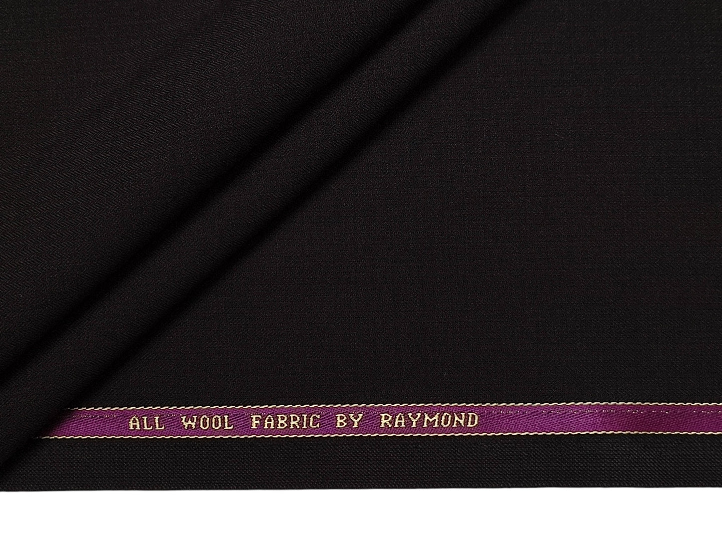 Raymond 100% Wool Premium Suiting Fabric (Dark Brown, Silent Stripes)
