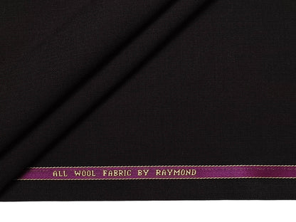 Raymond 100% Wool Premium Suiting Fabric (Dark Brown, Silent Stripes)