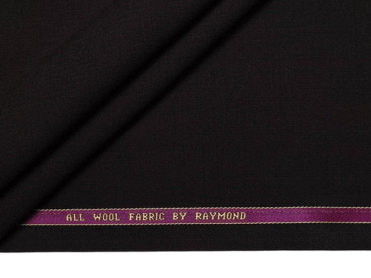 Raymond 100% Wool Premium Suiting Fabric (Dark Brown, Silent Stripes)