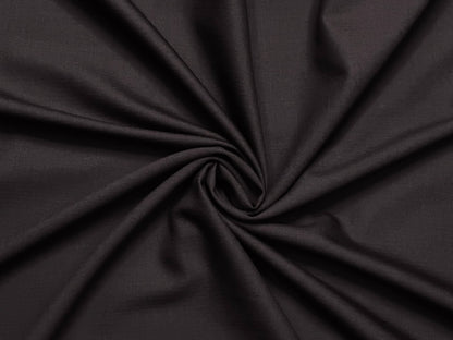 Raymond 100% Wool Premium Suiting Fabric (Dark Brown, Silent Stripes)