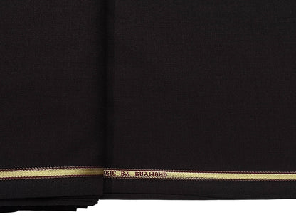 Raymond 100% Wool Premium Suiting Fabric (Dark Brown, Silent Stripes)