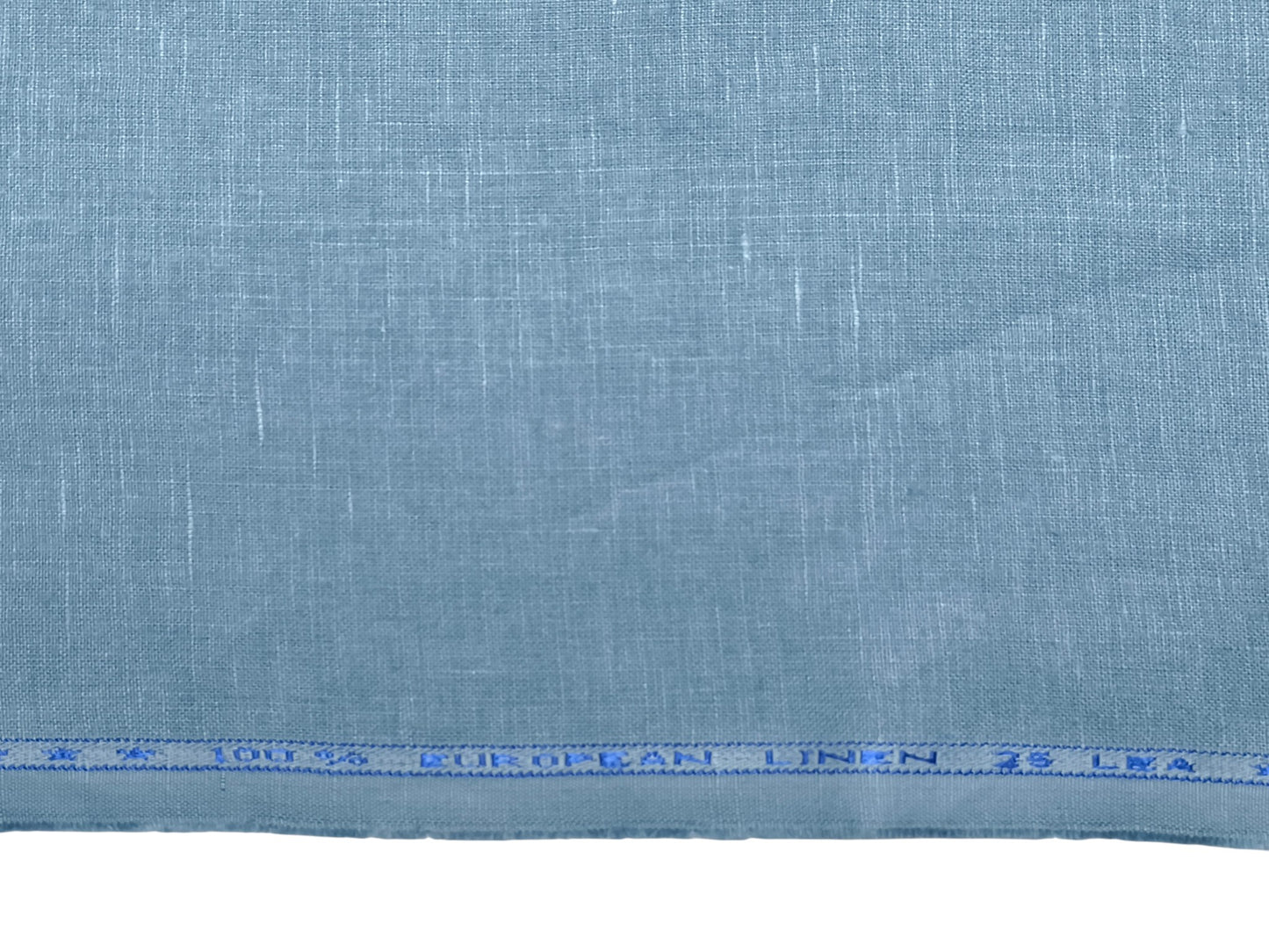 100% Pure European Linen 25 LEA Suiting Fabric (Aqua Blue, Plain)
