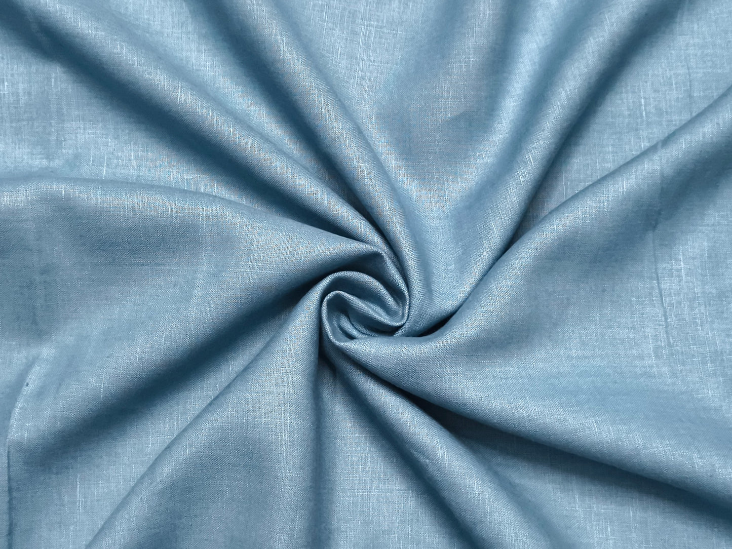 100% Pure European Linen 25 LEA Suiting Fabric (Aqua Blue, Plain)