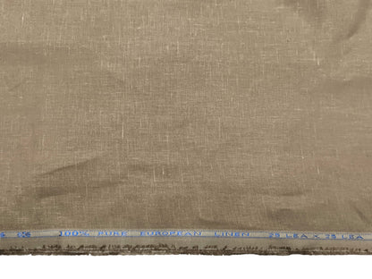 100% Pure European Linen 25 LEA Suiting Fabric (Light Brown, Plain)