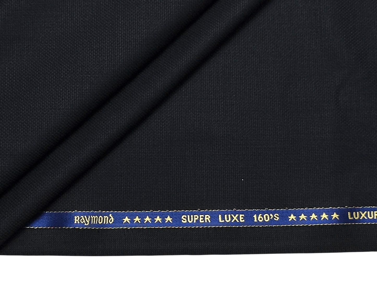 Raymond Super Luxe 60% Wool Super 160s Suiting Fabric (Greyish Black, Textured)