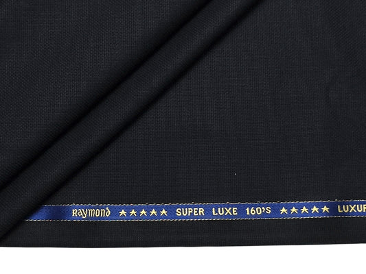 Raymond Super Luxe 60% Wool Super 160s Suiting Fabric (Greyish Black, Textured)