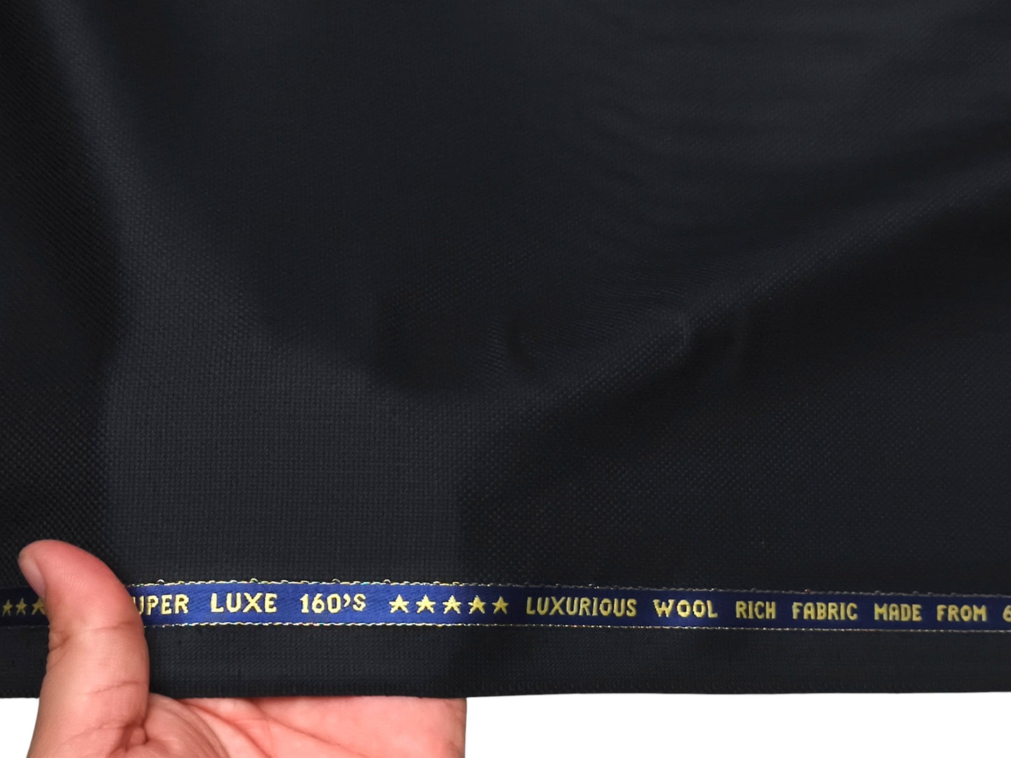 Raymond Super Luxe 60% Wool Super 160s Suiting Fabric (Greyish Black, Textured)