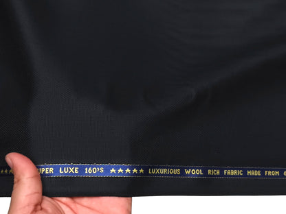 Raymond Super Luxe 60% Wool Super 160s Suiting Fabric (Greyish Black, Textured)