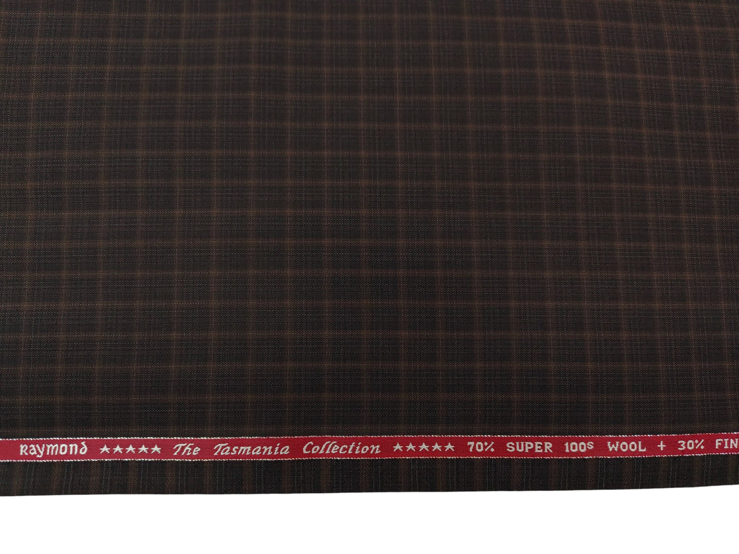 Raymond The Tasmania Collection 70% Wool Super 100s Suiting Fabric (Brown, Multichecks)