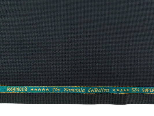 Raymond The Tasmania Collection 52% Wool Super 100s Suiting Fabric (Green, Houndstooth Pattern)