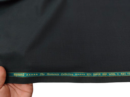 Raymond The Tasmania Collection 52% Wool Super 100s Suiting Fabric (Green, Houndstooth Pattern)
