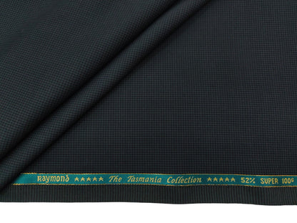 Raymond The Tasmania Collection 52% Wool Super 100s Suiting Fabric (Green, Houndstooth Pattern)