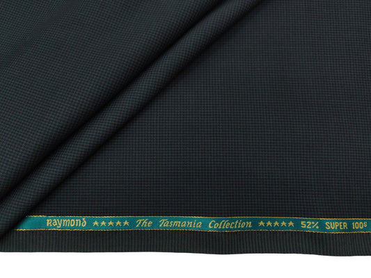 Raymond The Tasmania Collection 52% Wool Super 100s Suiting Fabric (Green, Houndstooth Pattern)