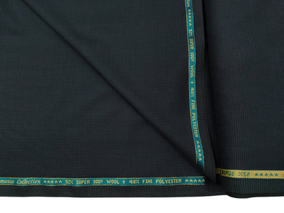 Raymond The Tasmania Collection 52% Wool Super 100s Suiting Fabric (Green, Houndstooth Pattern)