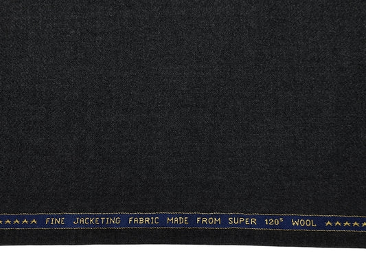 Raymond The Accolades Collection 100% Wool Super 120s Jacketing Suiting Fabric (Charcoal Grey, Tweed)
