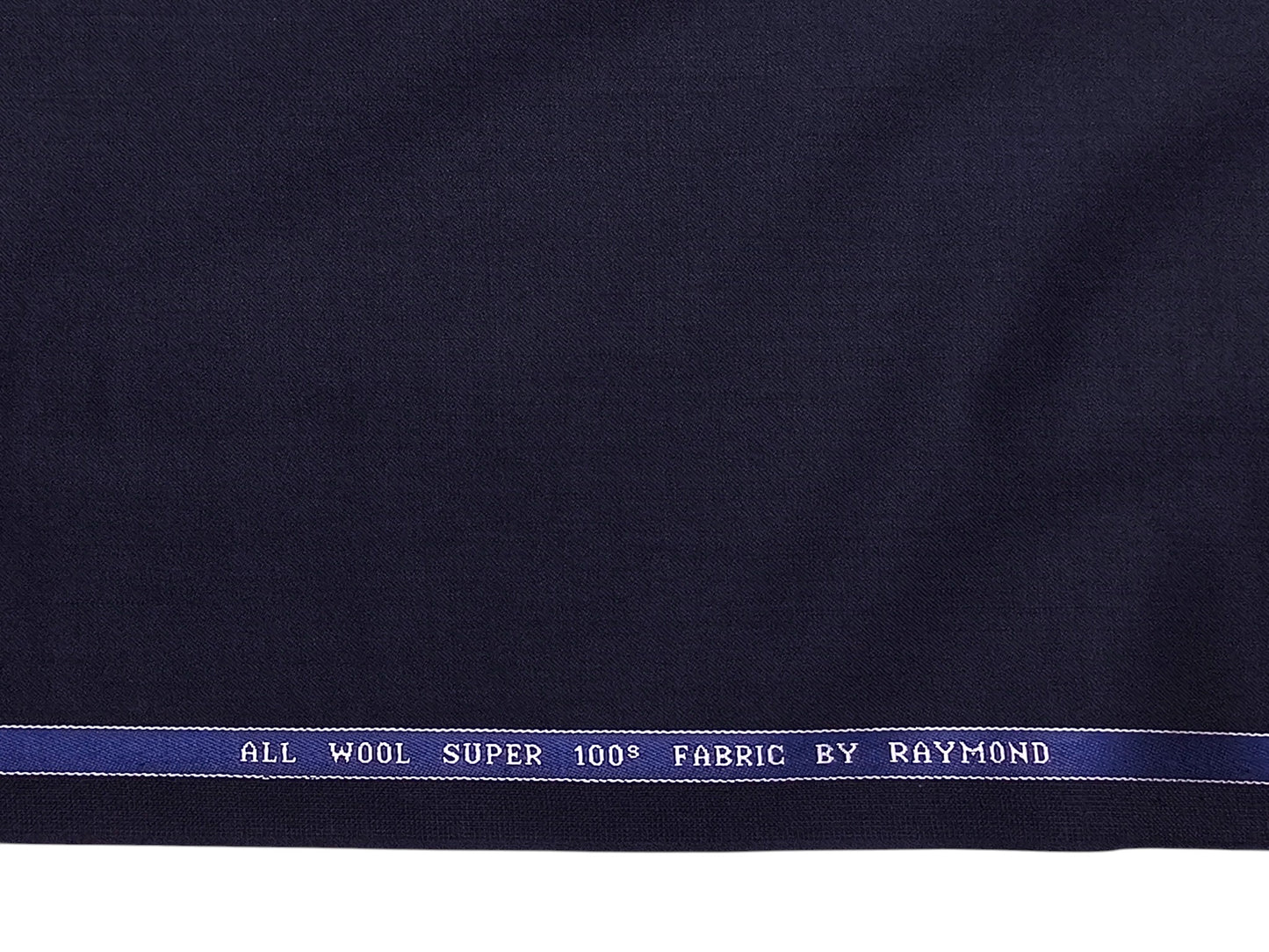 Raymond 100% Wool Super 100s Suiting Fabric (Navy Blue Plain Weave)