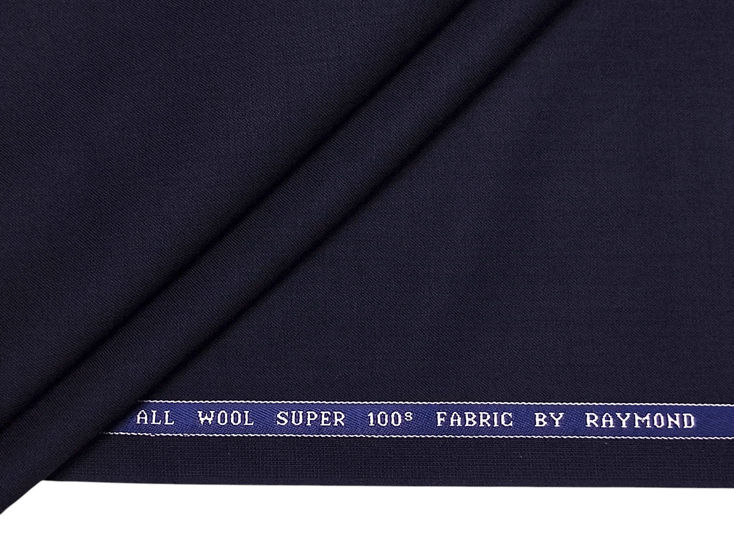 Raymond 100% Wool Super 100s Suiting Fabric (Navy Blue Plain Weave)