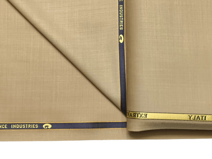 Georgia Gullini Italy Super 120s Merino Wool Blend Suiting Fabric (Beige, Plain)