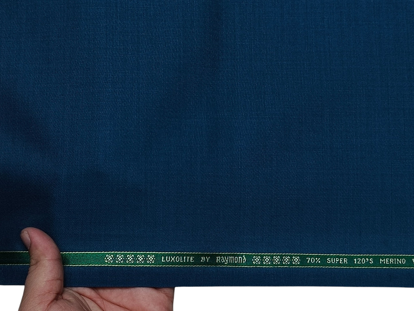 Raymond Luxolite 70% Wool Super 120s Suiting Fabric (French Blue, Plain)