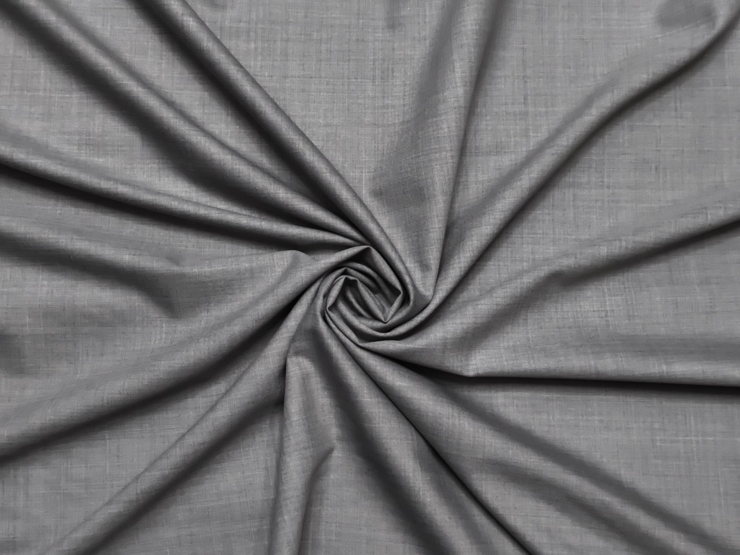 Georgia Gullini Italy Super 140s Merino Wool Blend Suiting Fabric (Light Grey Plain)