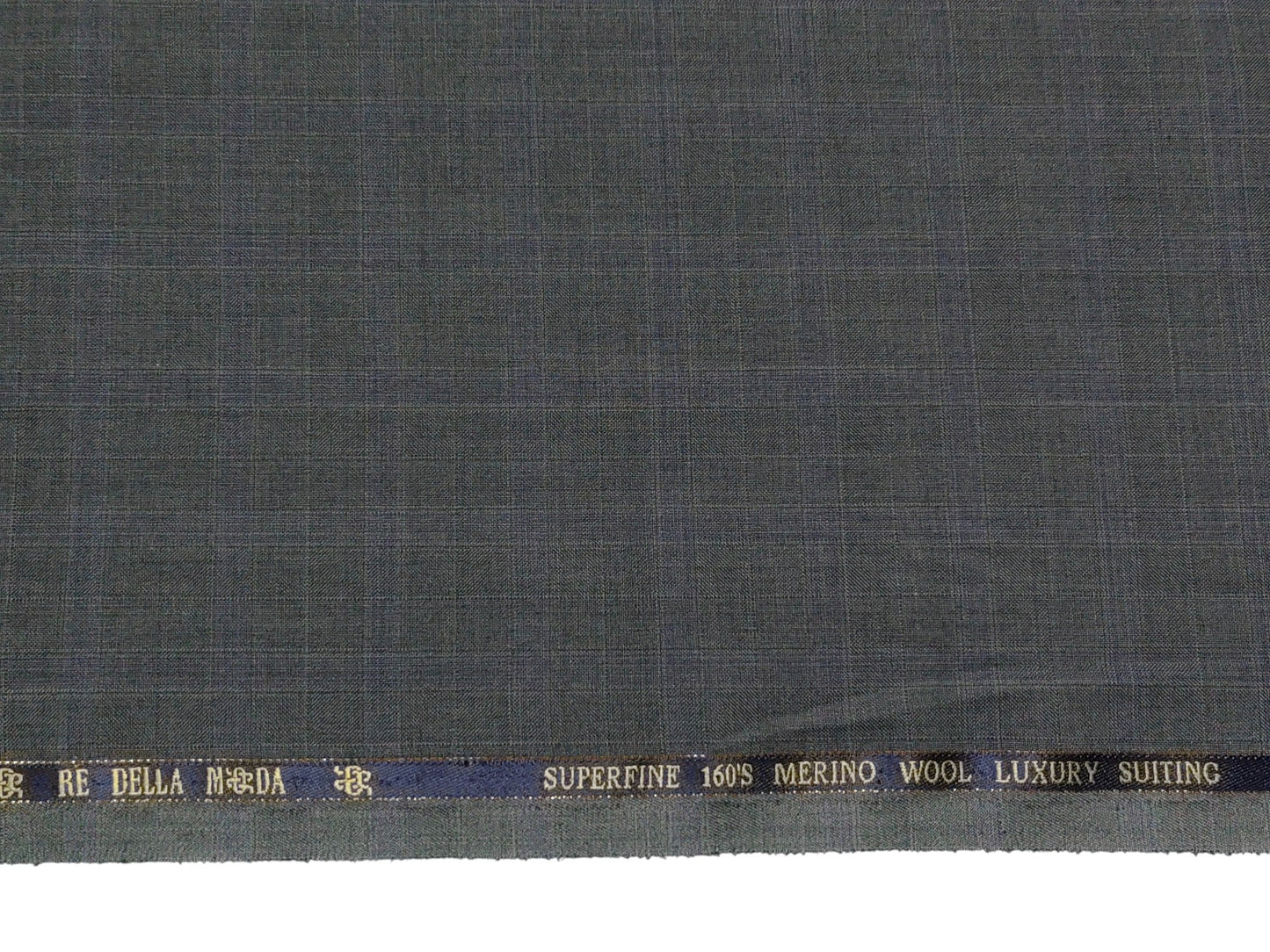 Georgia Gullini Italy Super 160s Merino Wool Blend Suiting Fabric (Grey, Checks)
