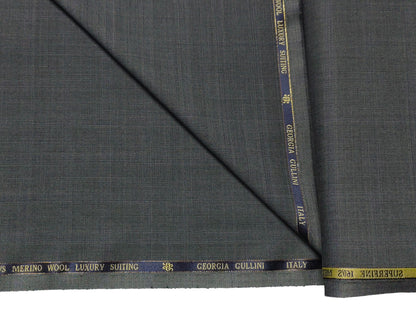 Georgia Gullini Italy Super 160s Merino Wool Blend Suiting Fabric (Grey, Checks)