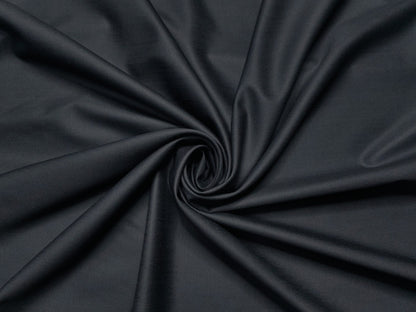 Georgia Gullini Italy Super 160s Merino Wool Blend Suiting Fabric (Deep Blueish Grey, Plain )