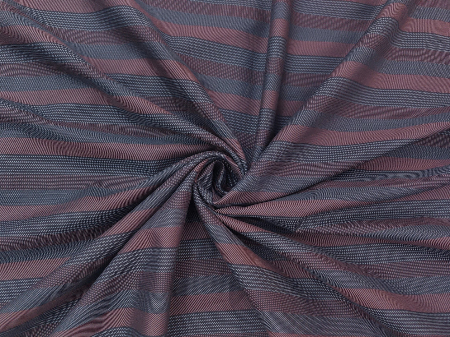 Reid And Taylor Finest Giza Cotton Luxury Shirting Fabric (Grey And Mauve, Multistripes)