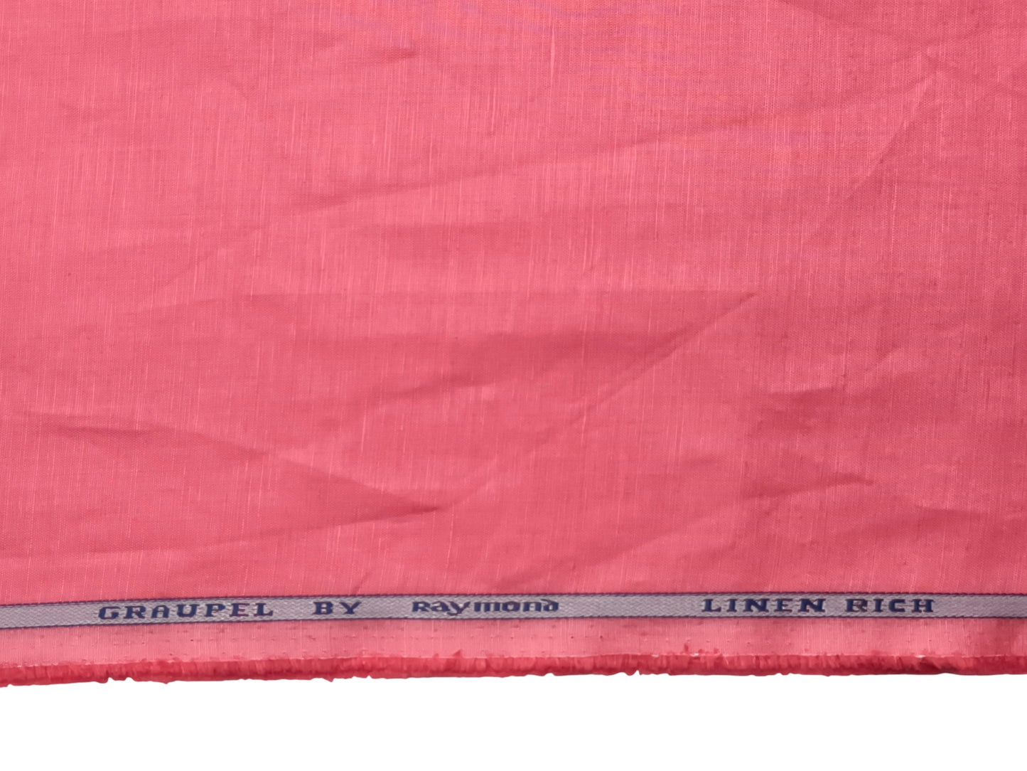 Raymond Cotton Linen Blended Shirting Fabric (Peach Pink, Plain)
