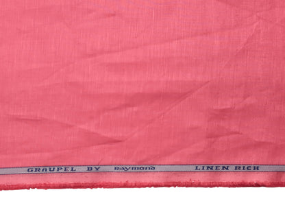 Raymond Cotton Linen Blended Shirting Fabric (Peach Pink, Plain)