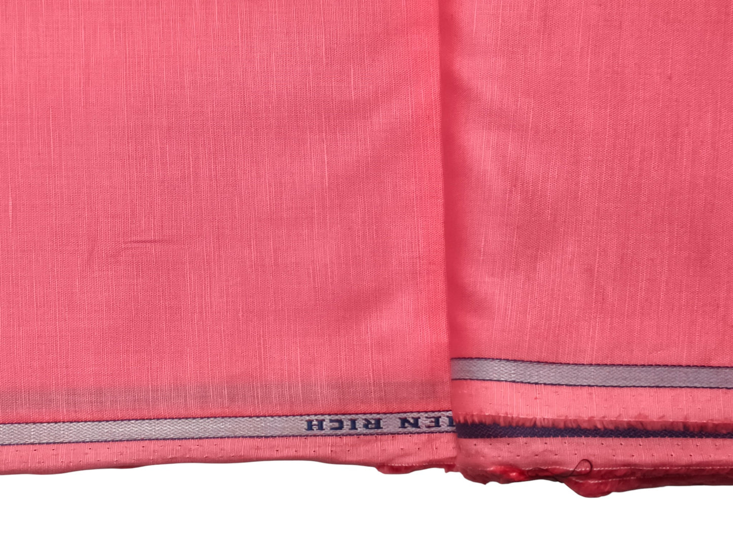 Raymond Cotton Linen Blended Shirting Fabric (Peach Pink, Plain)