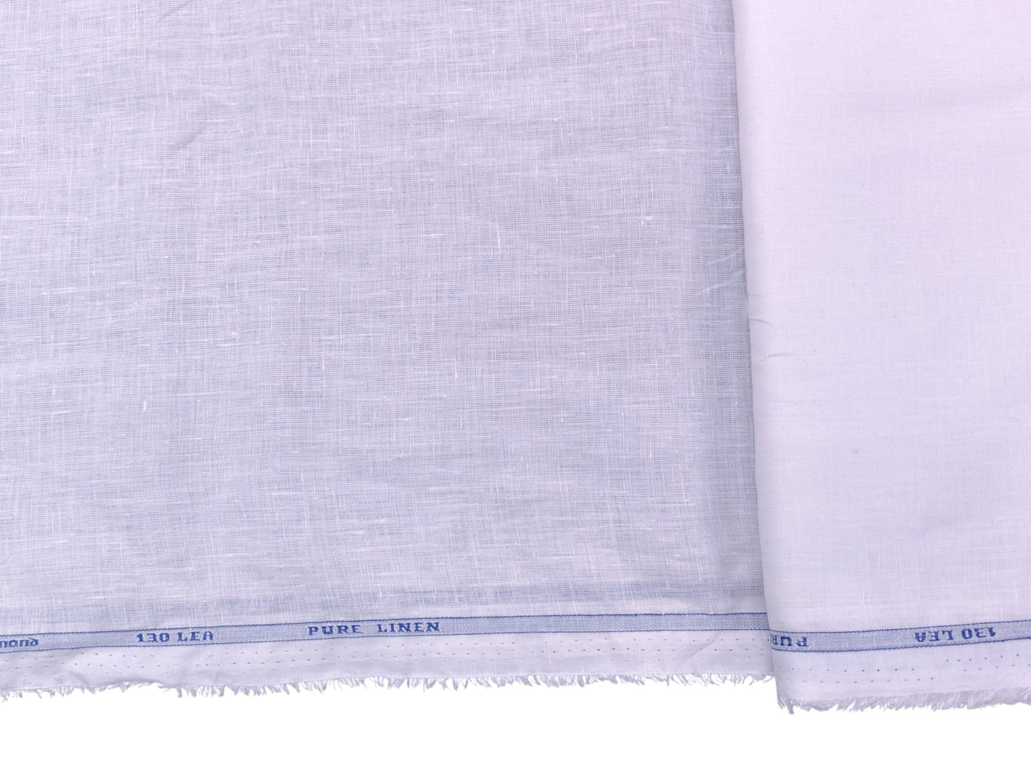 Raymond 100% Pure Linen 130 LEA Shirting Fabric (White , Plain)