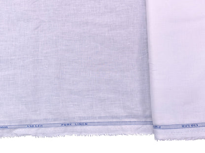 Raymond 100% Pure Linen 130 LEA Shirting Fabric (White , Plain)