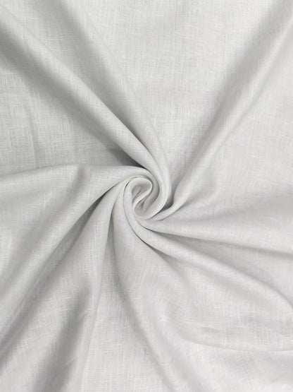 Murano Di Italia 100% Pure Linen 40 Lea Shirting Fabric (White, Plain)