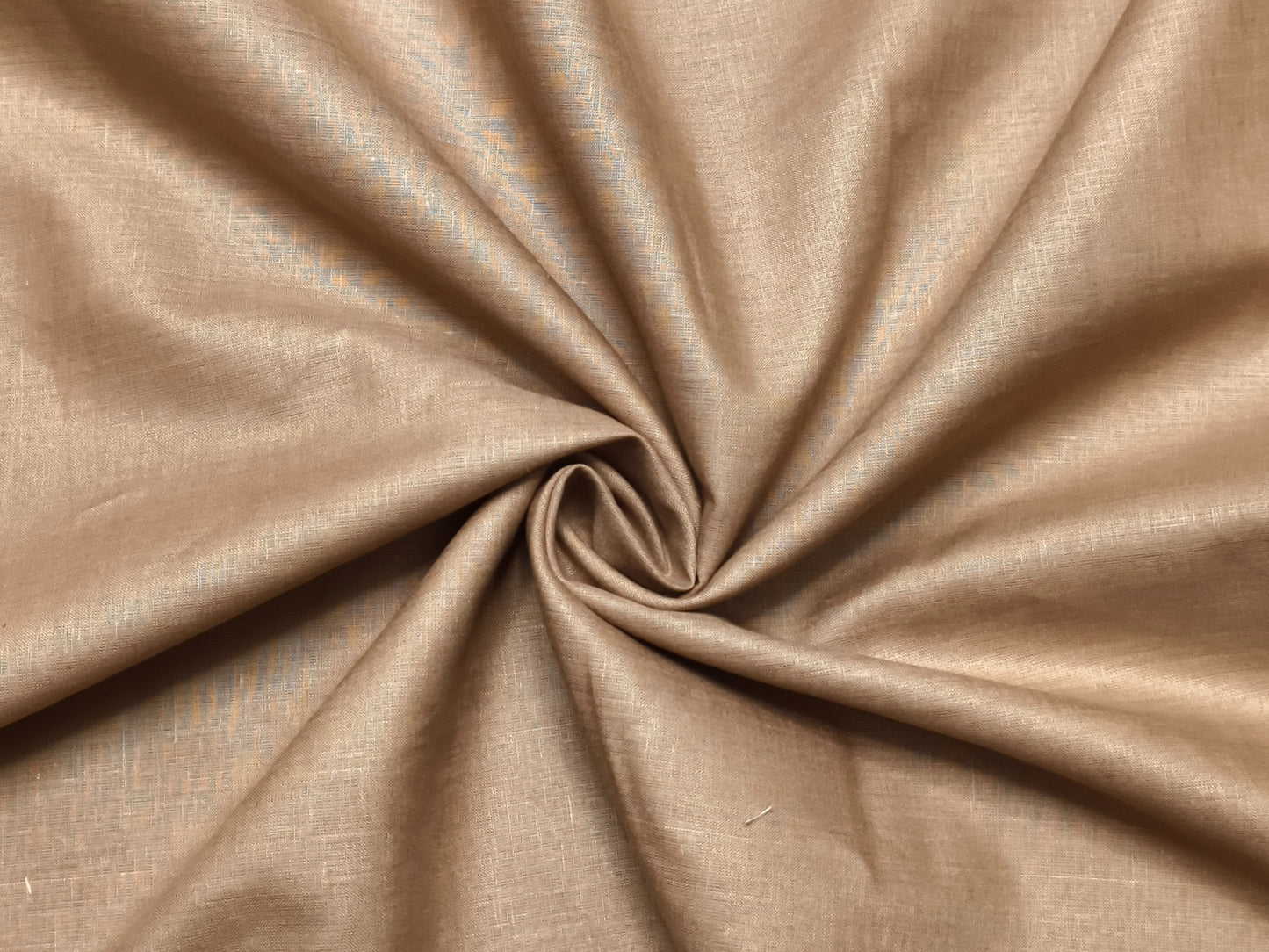 Italian 100% Linen Shirting Fabric 60 LEA (Sand, Plain)