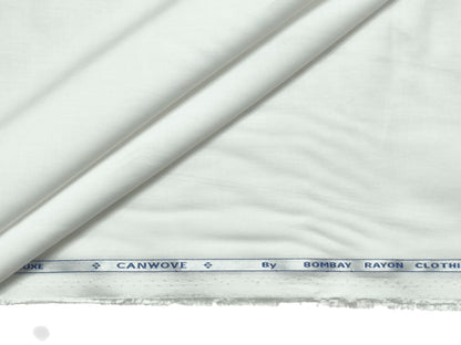Bombay Rayon 100% Tencel Premium Shirting Fabric (White, Plain)