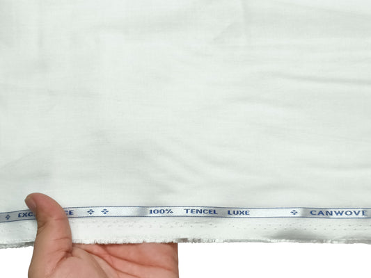 Bombay Rayon 100% Tencel Premium Shirting Fabric (White, Plain)