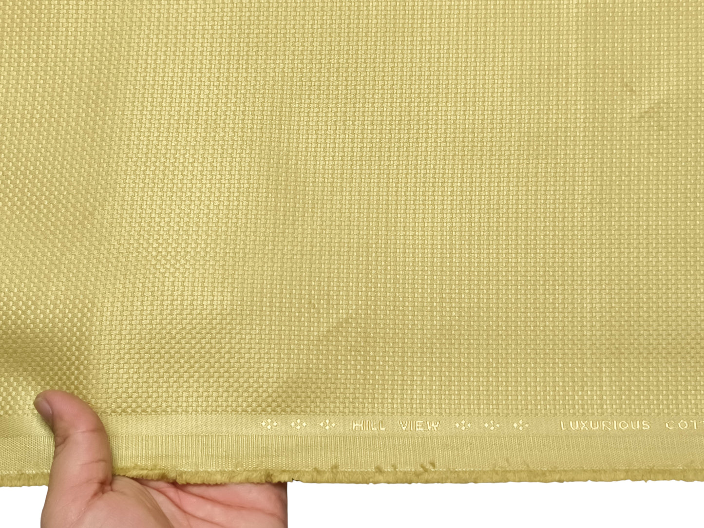 Dickens & Browne Hill View 100% Cotton Stretched Suiting Fabric (Gold, Textured)