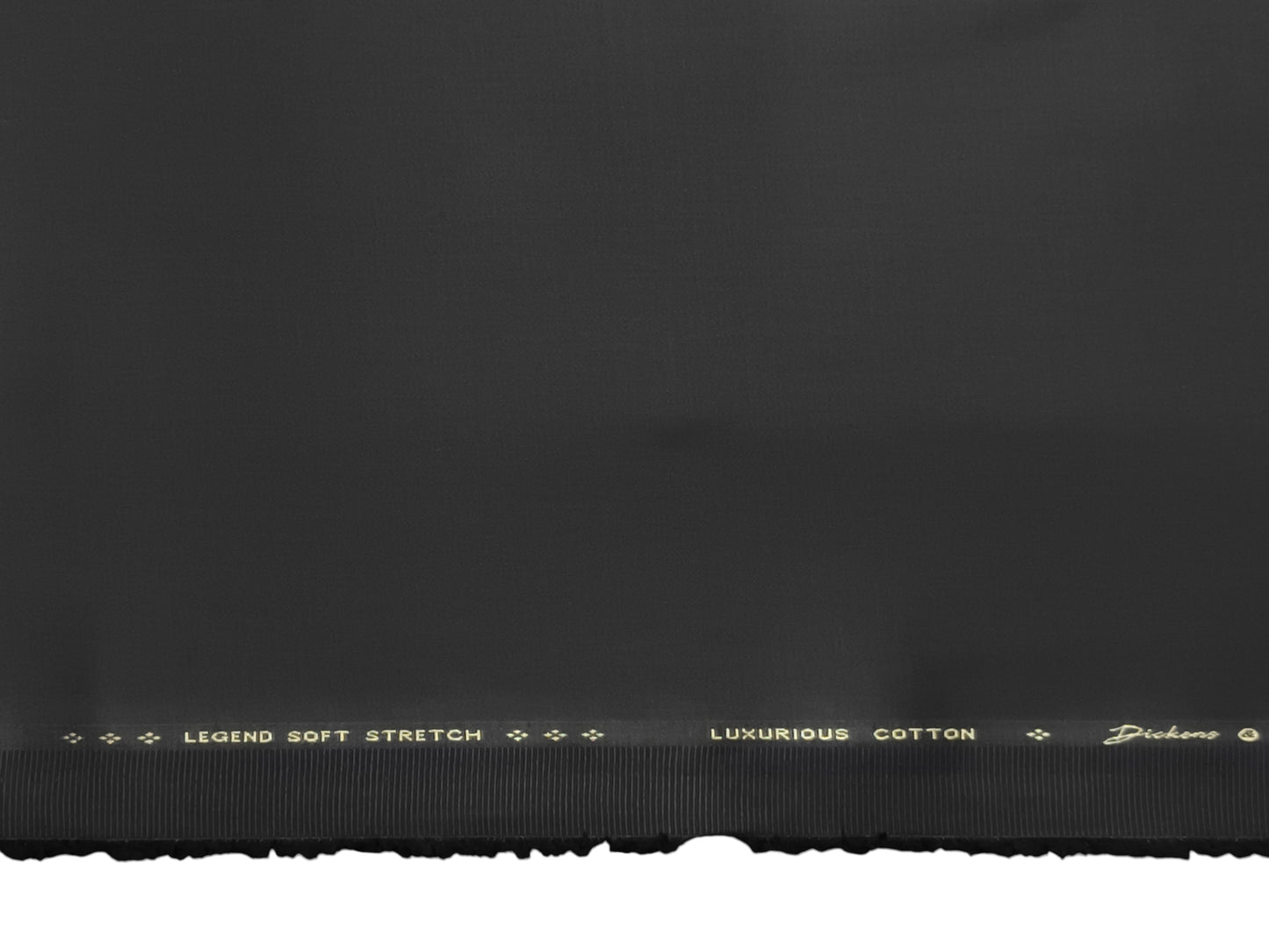 Dickens & Browne 100% Cotton Stretched Suiting Fabric (Dark Grey, Plain)