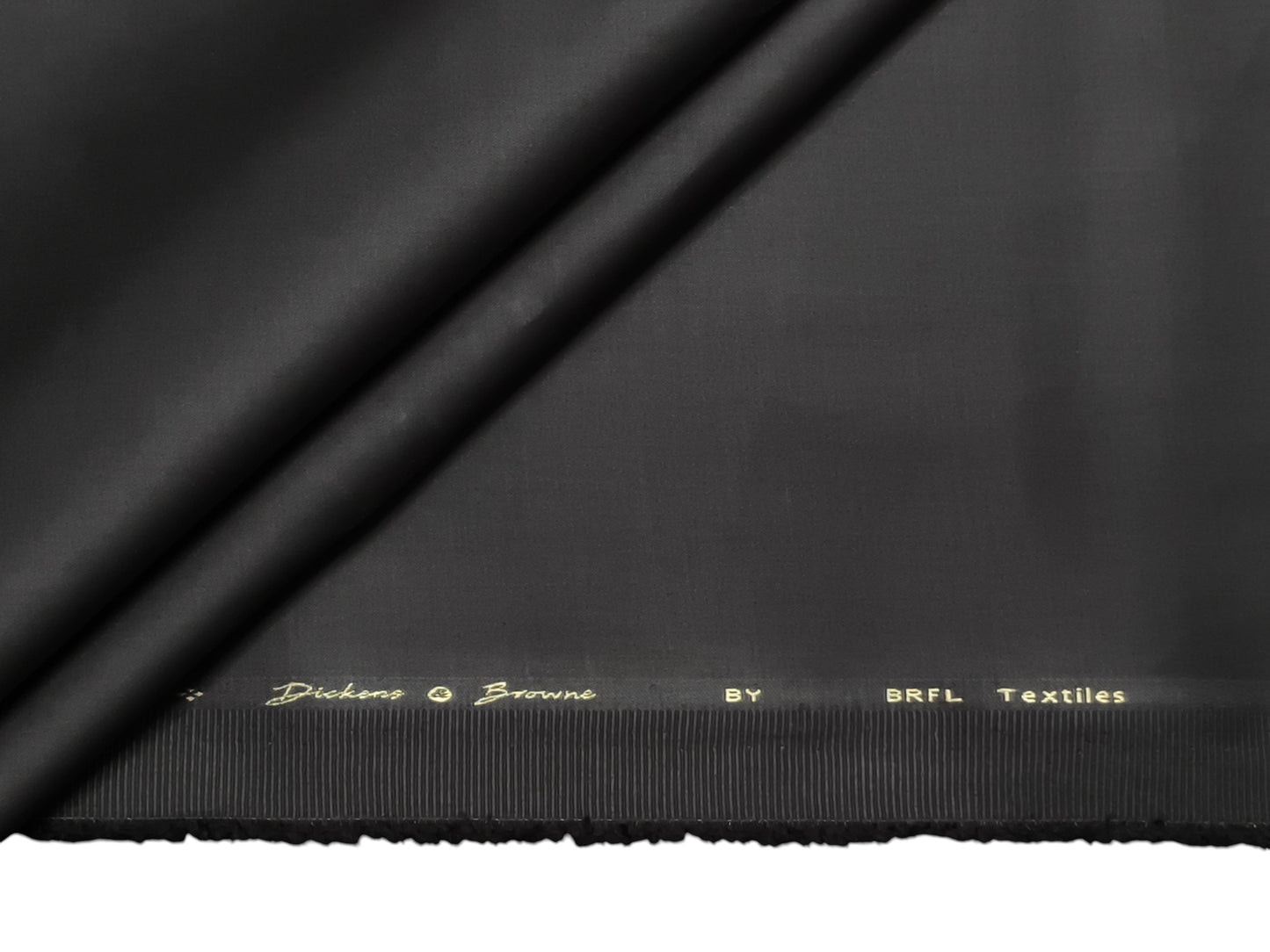 Dickens & Browne 100% Cotton Stretched Suiting Fabric (Dark Grey, Plain)