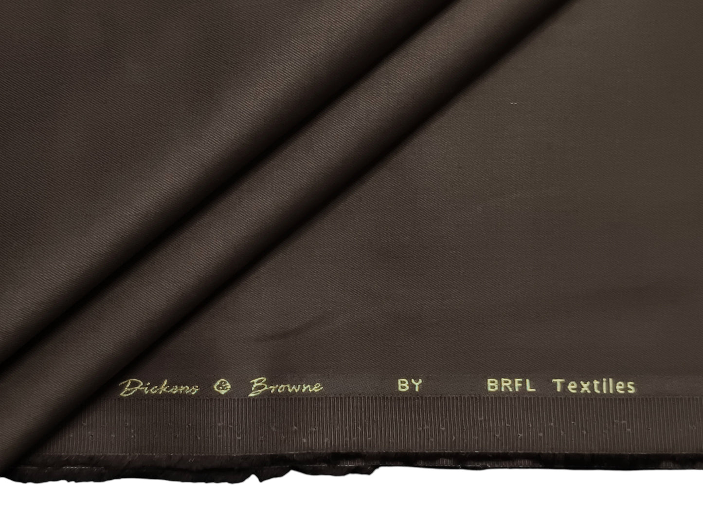 Dickens & Browne 100% Cotton Stretched Suiting Fabric (Chocolate Brown, Plain)