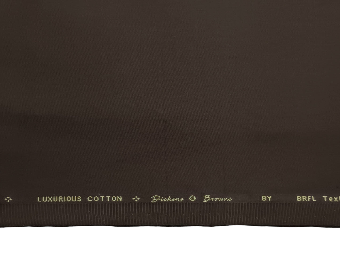 Dickens & Browne 100% Cotton Stretched Suiting Fabric (Chocolate Brown, Plain)
